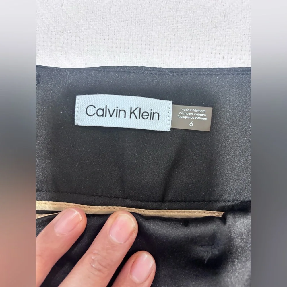 Calvin Klein Women's Classic Black Straight Leg Pants - Picture 8 of 11